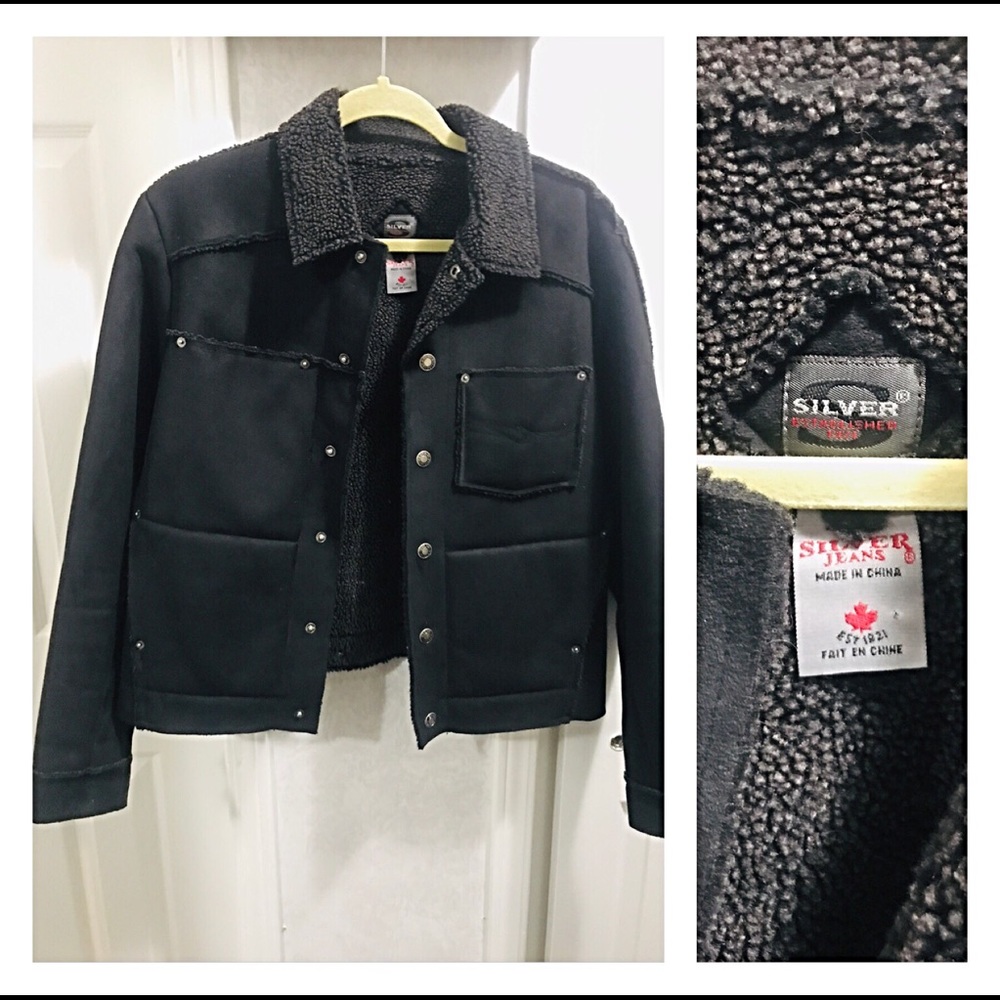 Silver Jeans Black Jacket